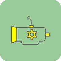 Getriebe gefüllt Gelb Symbol vektor