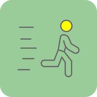 Läufer gefüllt Gelb Symbol vektor