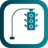 der Verkehr Beleuchtung Glyphe Gradient runden Ecke Symbol vektor