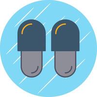 Slipper eben Blau Kreis Symbol vektor