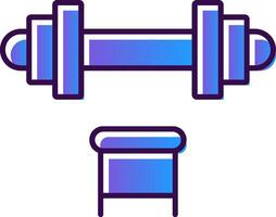 Hantel Gradient gefüllt Symbol vektor