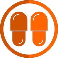 Slipper Glyphe Orange Kreis Symbol vektor