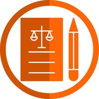 legal Glyphe Orange Kreis Symbol vektor