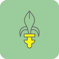 fleur de lis gefüllt Gelb Symbol vektor