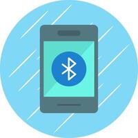 Bluetooth eben Blau Kreis Symbol vektor