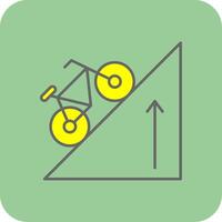 Elevation gefüllt Gelb Symbol vektor