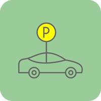 Parkplatz gefüllt Gelb Symbol vektor