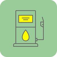 gas station fylld gul ikon vektor