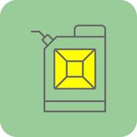 Öko Treibstoff gefüllt Gelb Symbol vektor
