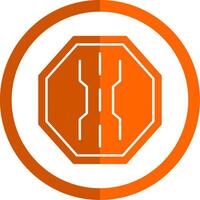 eng Straße Glyphe Orange Kreis Symbol vektor
