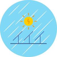 Solar- Energie eben Blau Kreis Symbol vektor