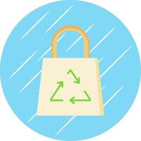 recyceln Tasche eben Blau Kreis Symbol vektor