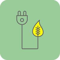 bio Energie gefüllt Gelb Symbol vektor