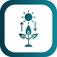 Photosynthese Glyphe Gradient runden Ecke Symbol vektor