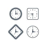 Uhr-Symbol Vektor. flache Design-Element-Uhr isoliert auf weißem Hintergrund vektor