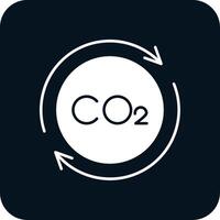 Kohlenstoff Zyklus Glyphe zwei Farbe Symbol vektor