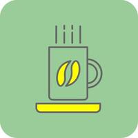 Kaffee Becher gefüllt Gelb Symbol vektor