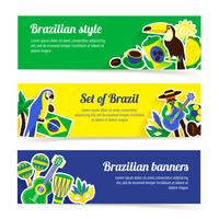 Brasilien Banner Set vektor