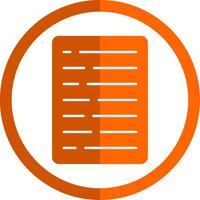 erklären Glyphe Orange Kreis Symbol vektor