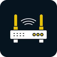 WLAN-Router-Glyphe zweifarbiges Symbol vektor