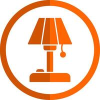 Fußboden Lampe Glyphe Orange Kreis Symbol vektor