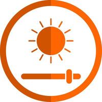 Intensität Glyphe Orange Kreis Symbol vektor