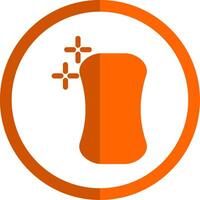 tvål glyf orange cirkel ikon vektor