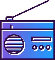 Radio Gradient gefüllt Symbol vektor