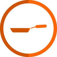 braten schwenken Glyphe Orange Kreis Symbol vektor