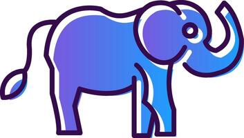 Elefant Gradient gefüllt Symbol vektor