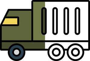 LKW gefüllt Hälfte Schnitt Symbol vektor