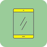 mobil fylld gul ikon vektor