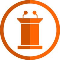 Podium Glyphe Orange Kreis Symbol vektor