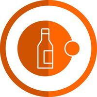 Nein Alkohol Glyphe Orange Kreis Symbol vektor