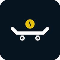 Skateboard-Glyphe zweifarbiges Symbol vektor