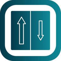 Priorität kommend Glyphe Gradient runden Ecke Symbol vektor