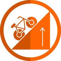 elevation glyf orange cirkel ikon vektor