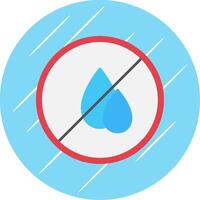 Wasser Knappheit eben Blau Kreis Symbol vektor