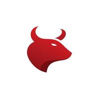 bull horn logotyp symboler vektor mall