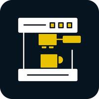 Kaffeemaschine Glyphe zweifarbiges Symbol vektor