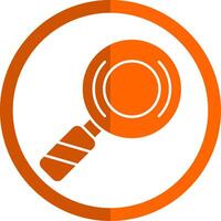 Suche Glyphe Orange Kreis Symbol vektor