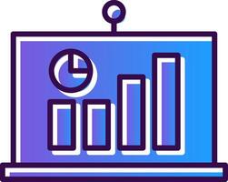 Statistiken Gradient gefüllt Symbol vektor