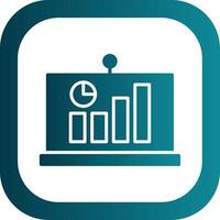 Statistiken Glyphe Gradient runden Ecke Symbol vektor