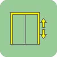 Aufzug gefüllt Gelb Symbol vektor