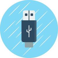 USB eben Blau Kreis Symbol vektor