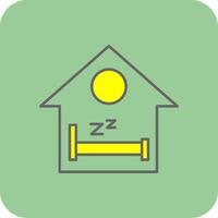Schlaf gefüllt Gelb Symbol vektor