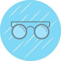 Jahrgang Brille eben Blau Kreis Symbol vektor