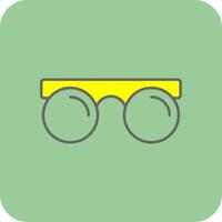 Jahrgang Brille gefüllt Gelb Symbol vektor