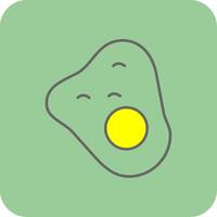 ägg fylld gul ikon vektor