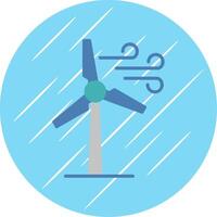 Windmühlen eben Blau Kreis Symbol vektor